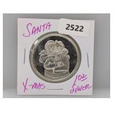 2013 1oz .999 Silv Santa Christmas Round