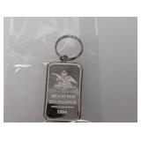 1984 1oz .999 Silv Anheuser Busch Bar Key Chain