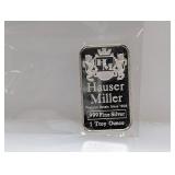 1oz .999 Silv Hauser Miller Art Bar