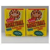 (2) 1990 Fleer Basketball Packs Possible Jordan
