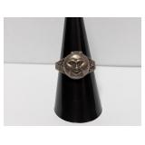 .925 Sterling Mystical Face Poison Ring Sz 8