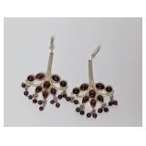 .925 Sterl Ornate Chandelier Purple Stone