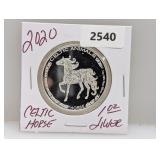 2020 1oz .999 Silv Celtic Horse