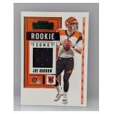 2020 Contenders Joe Burrow RC Ticket Jersey Green