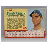 1962 Post Sandy Koufax #109 Crease