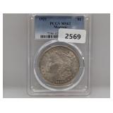 PCGS 1921 MS62 90% Silv Morgan $1