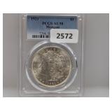 PCGS 1921 AU58 90% Silv Morgan $1