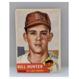 1953 Topps Baseball #166 Bill Hunter Browns Crease