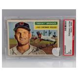 1956 Topps PSA 5 Rocky Bridges Cincinnati Redlegs