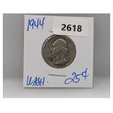 1944 90% Silver Wash Quarter