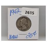 1942 90% Silver Wash Quarter