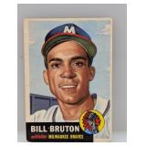 1953 Topps Baseball Bill Burton Braves Corners