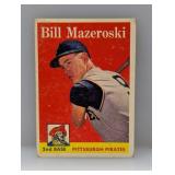 1958 Topps Baseball #238 Bill Mazerowski HOF Stain