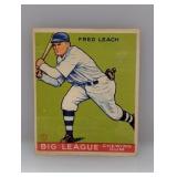 1933 Goudey Fred Leach Boston braves Crease/Stain