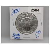 2000 1oz .999 Silver Eagle $1 Dollar
