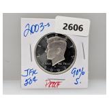 2003-S PF 90% Silver JFK Half $1 Dollar