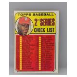 1969 Topps Baseball Bob Gibson Checklist Unchecked