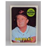 1969 Topps Baseball Earl Weaver HOF-RC 516