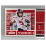 2017 Contenders Patrick Mahomes RC Game Day #15