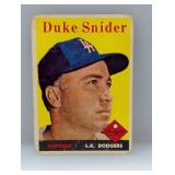 1958 Topps Baseball Duke Snider HOF Dodgers Edges