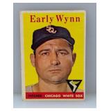 1958 Topps Baseball #100 Early Wynn HOF Crease