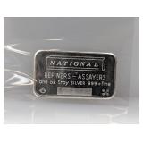 1oz .999 Silver National Refiners Bar