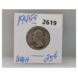 1945-D 90% Silver Wash Quarter