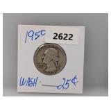 1950 90% Silver Wash Quarter