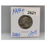 1949-D 90% Silver Wash Quarter