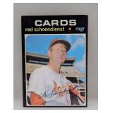 1971 Topps #239 Red Schoendienst HOF Cardinals