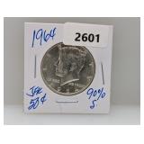 1964 90% Silver JFK Half $1 Dollar