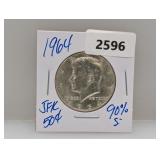 1964 90% Silver JFK Half $1 Dollar