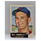 1953 Topps Baseball Bill Connelly Giants Creases