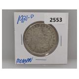1921-D 90% Silver Morgan $1 Dollar