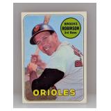 1969 Topps Baseball Brooks Robinson HOF Residue