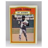 1972 Topps #300 Hank Aaron In Action HOF Braves