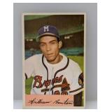 1954 Bowman Baseball Bill Burton Braves Crease
