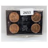 1960 Lg & Sm Date Penny Set