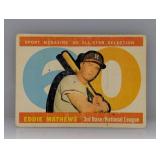 1960 Topps Eddie Mathews All Star Hi # HOF Braves