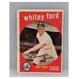 1959 Topps Whitey Ford HOF Yankees Surface/Creases