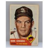 1953 Topps Baseball 90 Hank Edwards Browns Corners