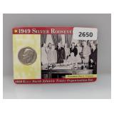 1949 90% Silver Roosevelt Dime