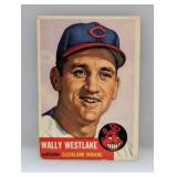 1953 Topps Baseball Wally Westlake Indians Edges