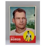 1963 Topps Baseball Steve Boros Series 7 HN 532