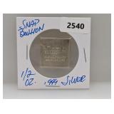 1/2oz .999 Silver Snap Bullion Bar