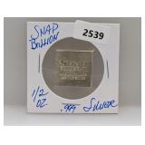 1/2oz .999 Silver Snap Bullion Bar