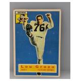 1956 Topps #9 Lou Groza Hall Of Fame Browns Crease