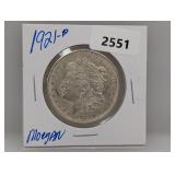 1921-D 90% Silver Morgan $1 Dollar