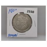 1921-S 90% Silver Morgan $1 Dollar