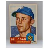 1953 Topps Baseball Gil Coan Senators Crease/Stain